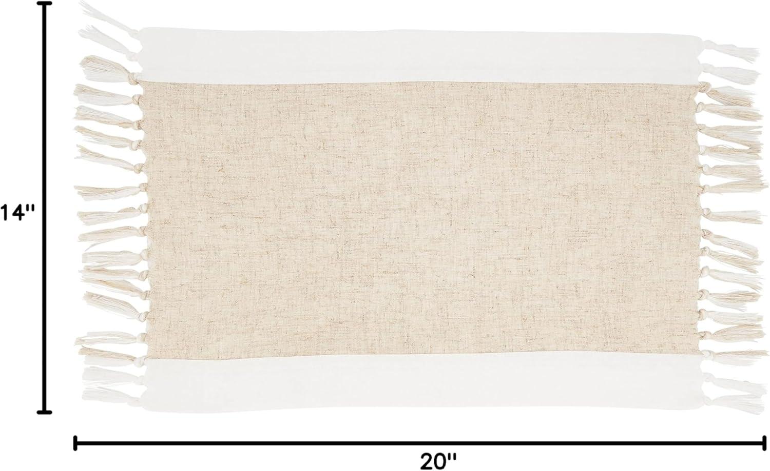 Saro Bridger Collection Polyester No Pattern Rectangle Placemat (Set of 4)