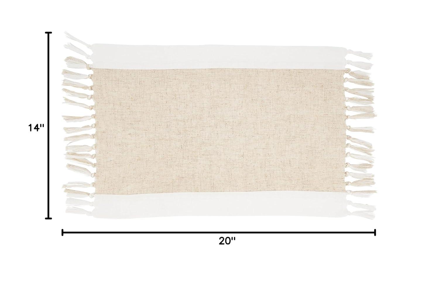 Saro Bridger Collection Polyester No Pattern Rectangle Placemat (Set of 4)