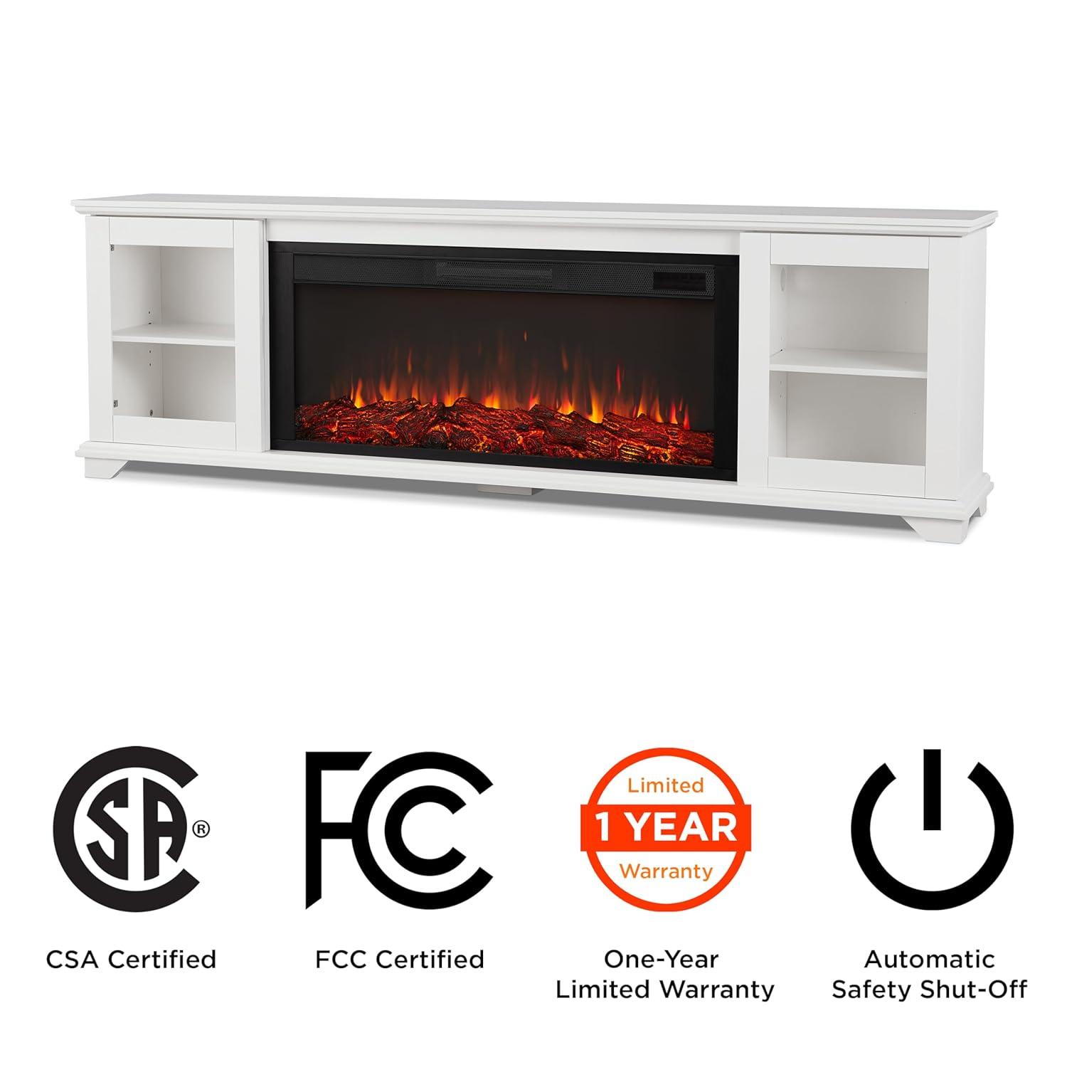 Real Flame Benjamin 81" Landscape TV Stand with Electric Fireplace by Real Flame