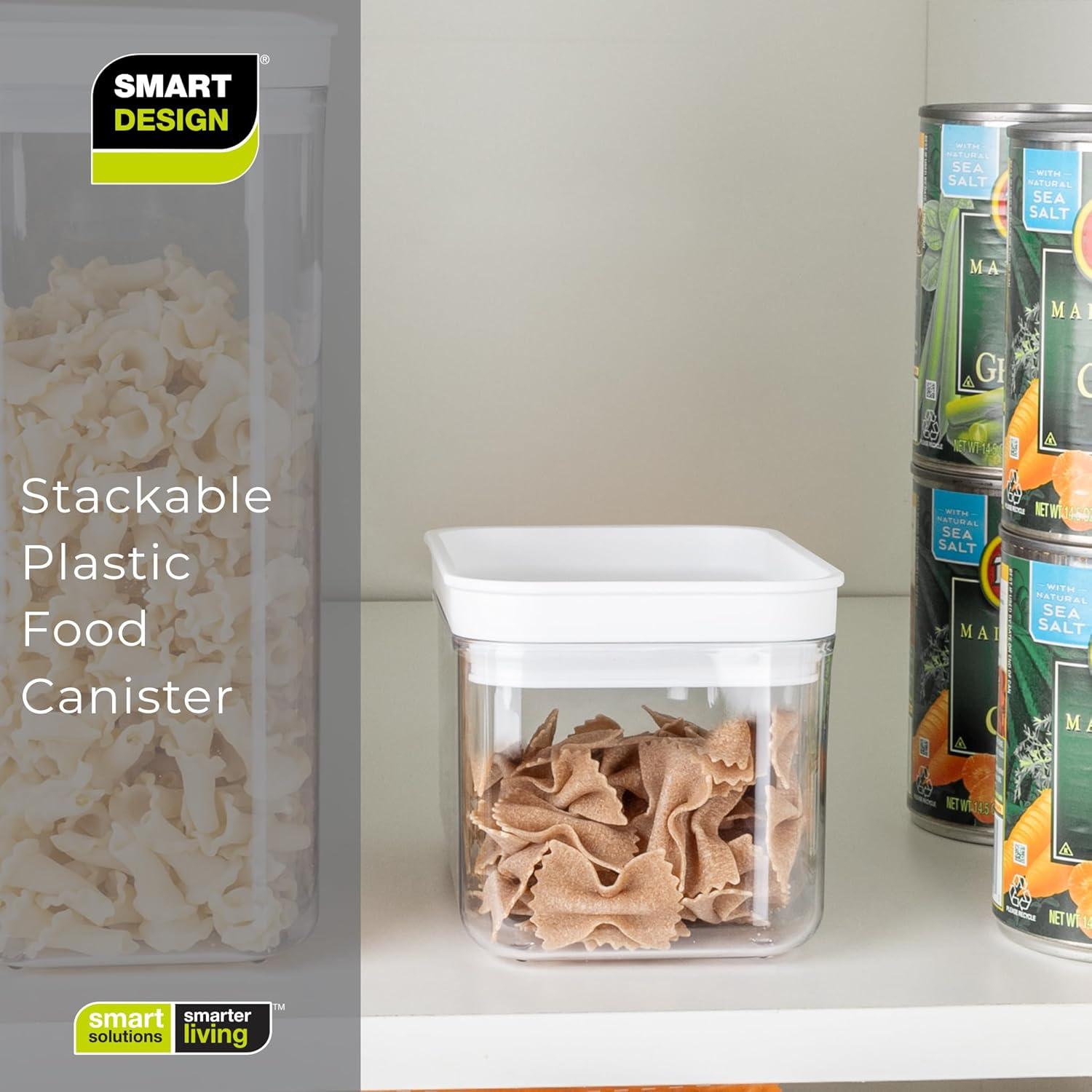 Mainstays Rectangular Plastic Food Storage Canister - Small -  6.61" x 4.24" x 3.64"