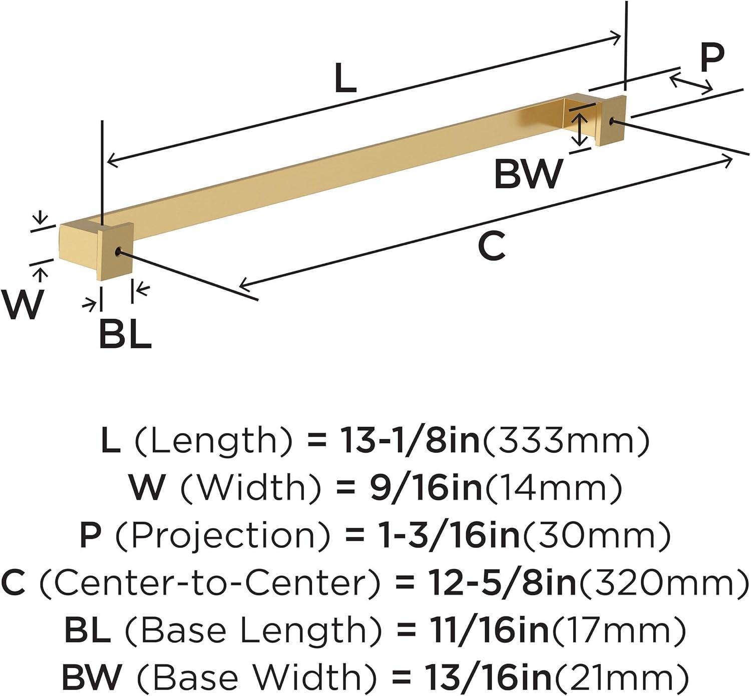 Champagne Bronze 12-5/8 inch Modern Cabinet Bar Pull