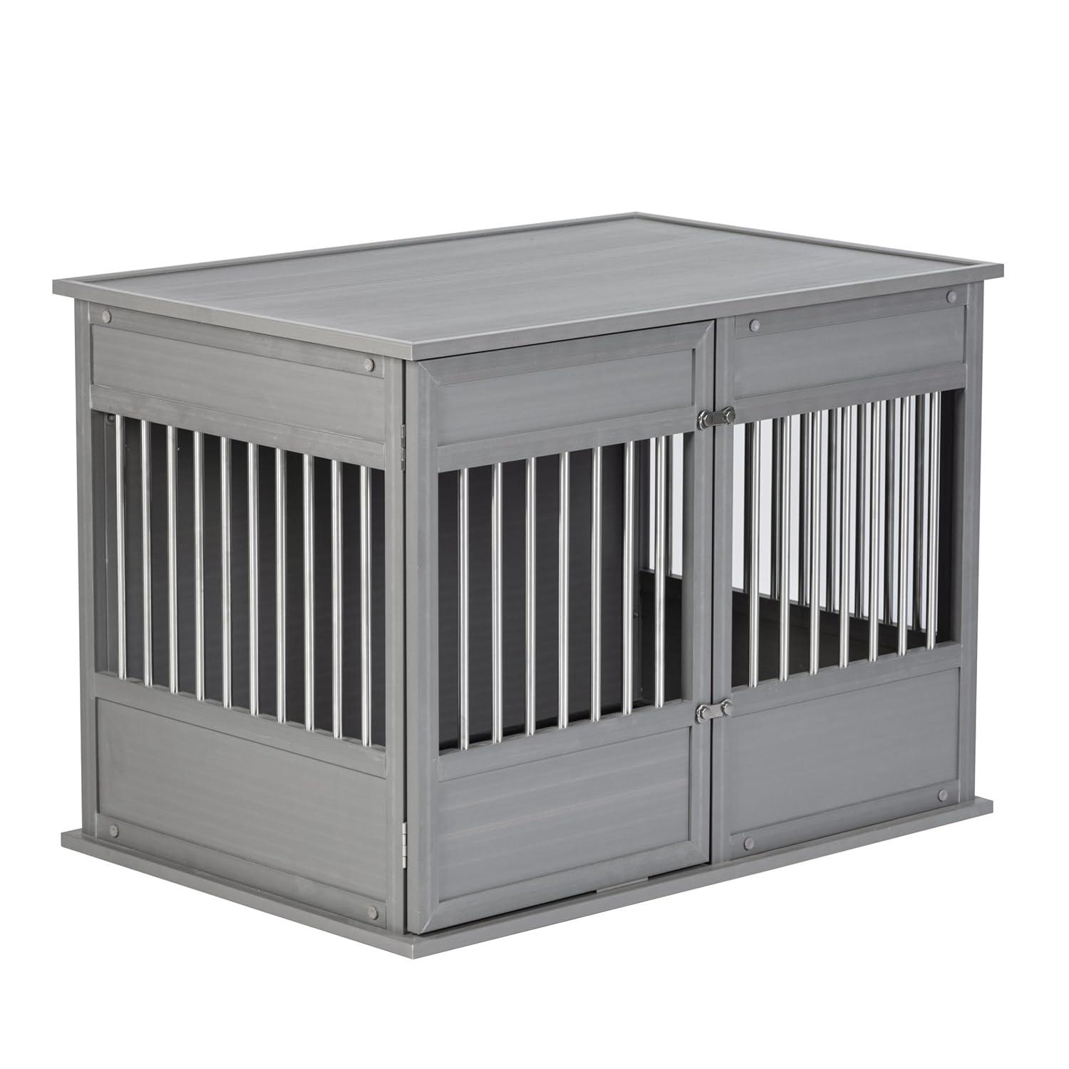 New Age Pet Horizon Pet Crate - ECOFLEX, Stainless Steel, Easy Access Door, 10-Year Warranty