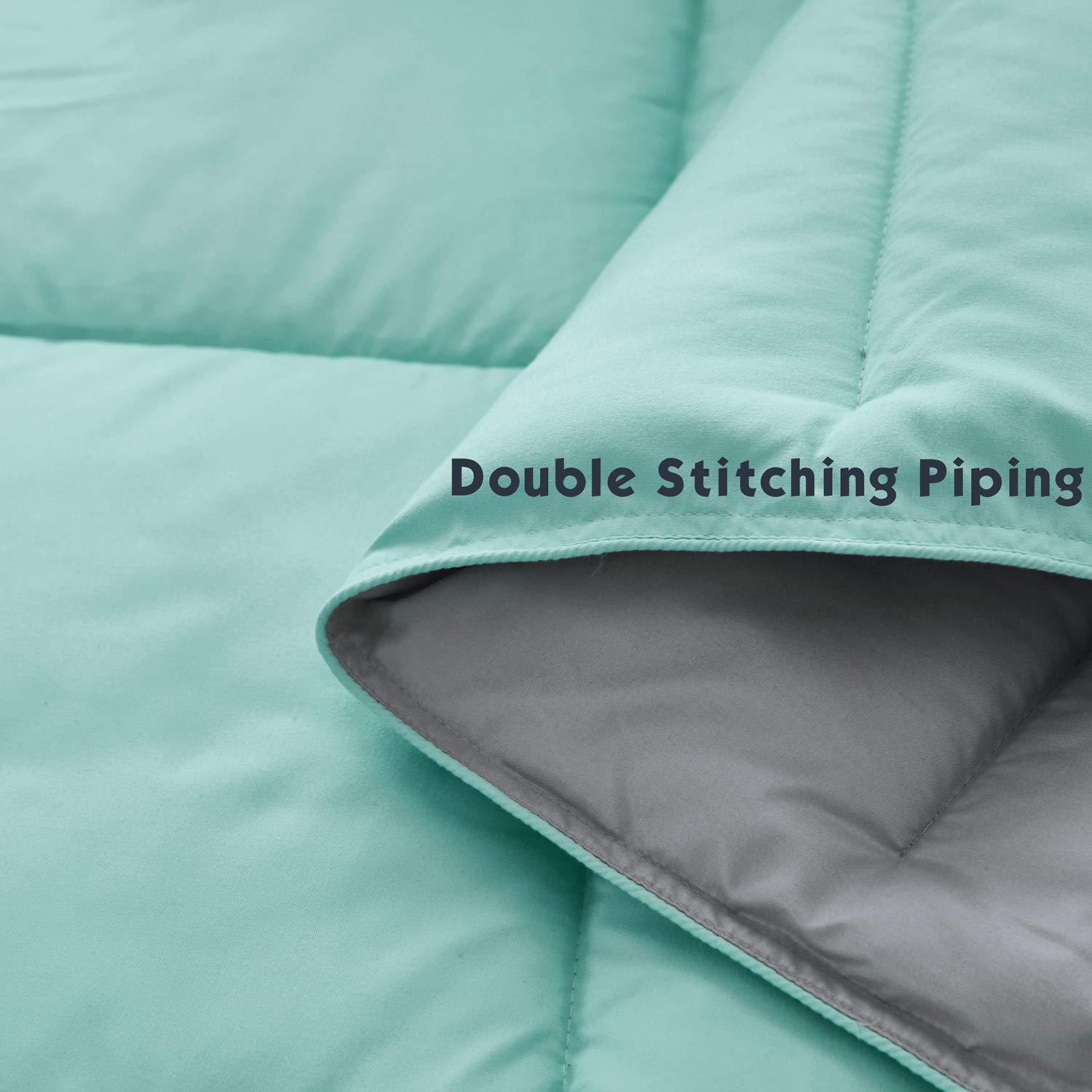 Homechoice International Group 3pc Comforter Set - All Season Reversible Down Alternative Comforter with Two Shams - Quilted Duvet Insert with Corner Tabs - Box Stitched Blanket - Breathable, Soft, Fluffy