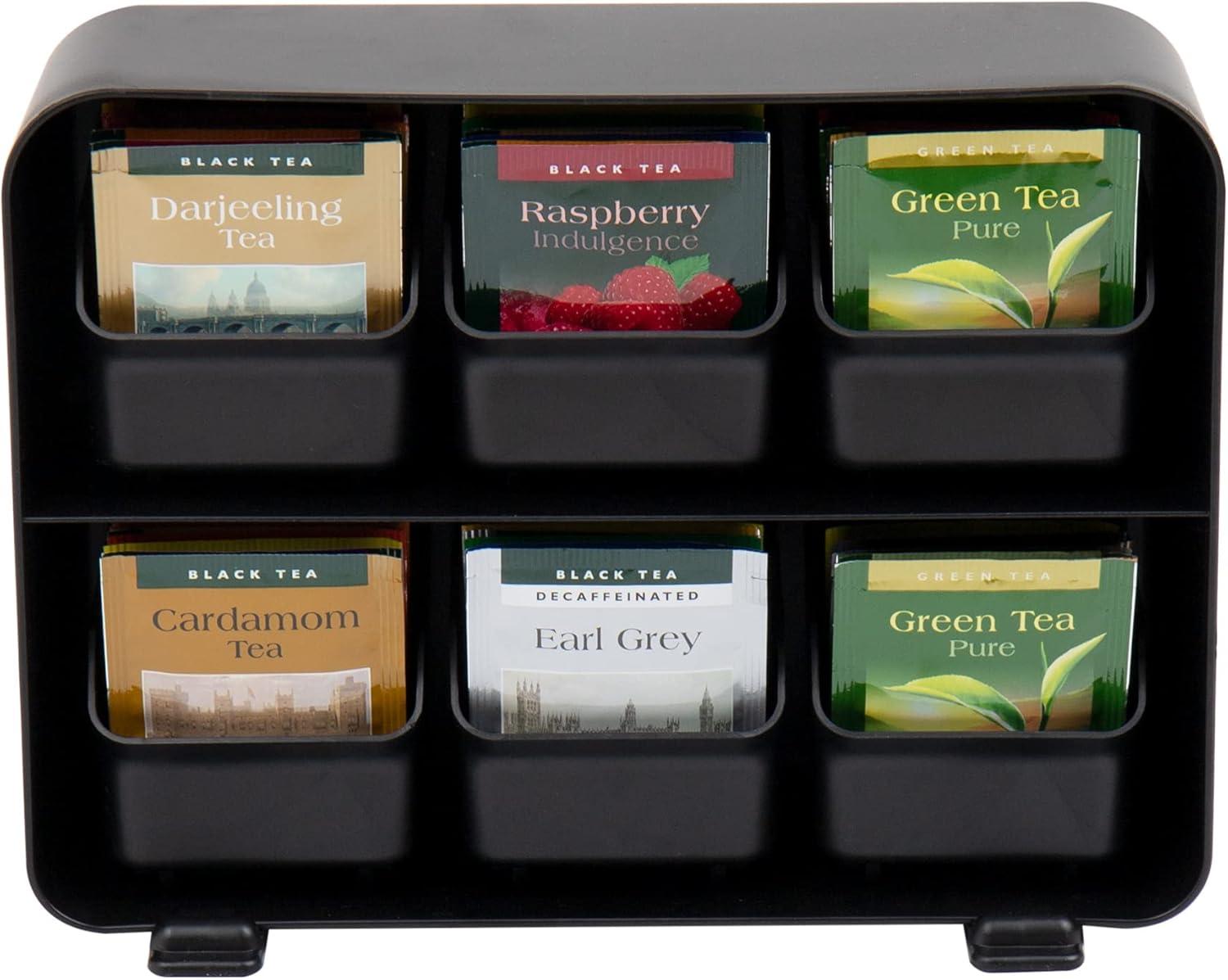 Mind Reader Mind Reader Tea Bag Organizer, Tea Station Organizer, Countertop Storage, Kitchen, Plastic, 10.25"L x 3.25"W x 7.75"H