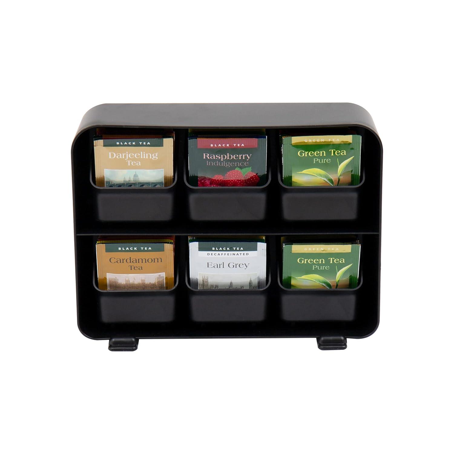 Mind Reader Mind Reader Tea Bag Organizer, Tea Station Organizer, Countertop Storage, Kitchen, Plastic, 10.25"L x 3.25"W x 7.75"H