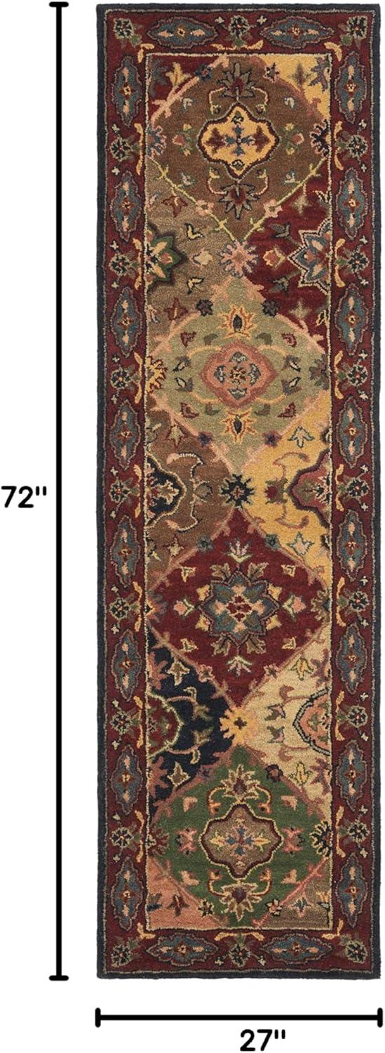 Heritage Red and Multicolor Wool Tufted Runner Rug