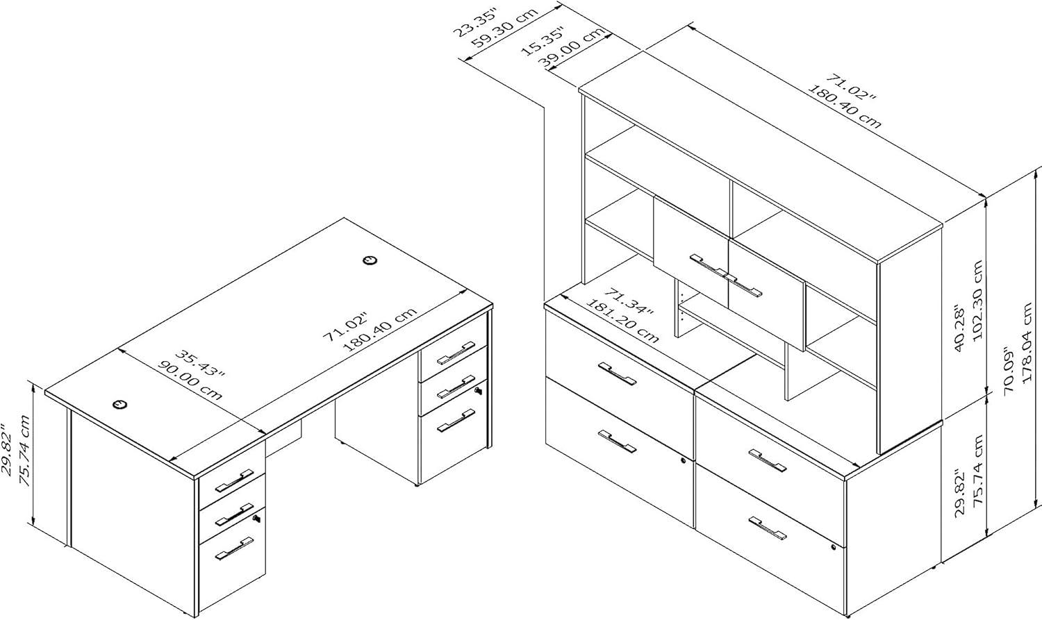 Office 500 3 Executive Desk Office Set