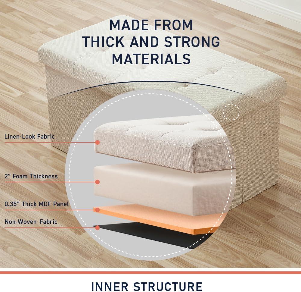 The Final Grab Inc. 30" Wide Faux Leather Tufted Rectangle Storage Ottoman & Reviews | Wayfair
