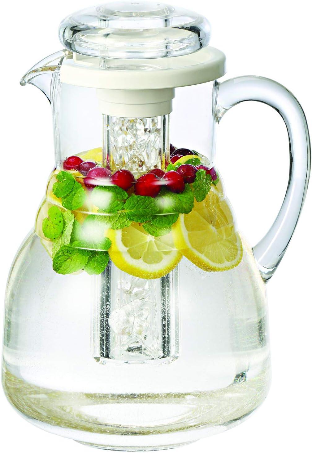 Service Ideas MWP Pitcher Plastic Pitcher with Ice Tube