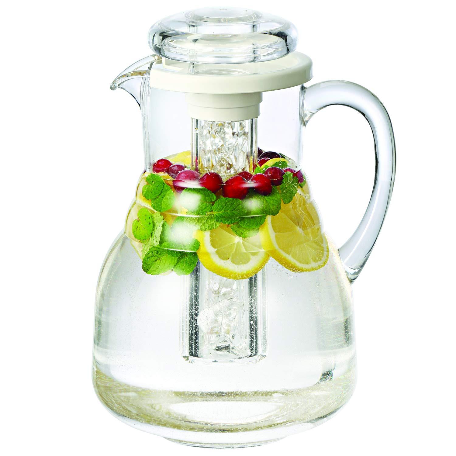 Service Ideas MWP Pitcher Plastic Pitcher with Ice Tube