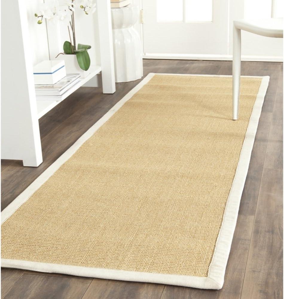 Natural Fiber NF441 Power Loomed Indoor Runner Rug - Maize/Wheat - 2'6"x12' - Safavieh.