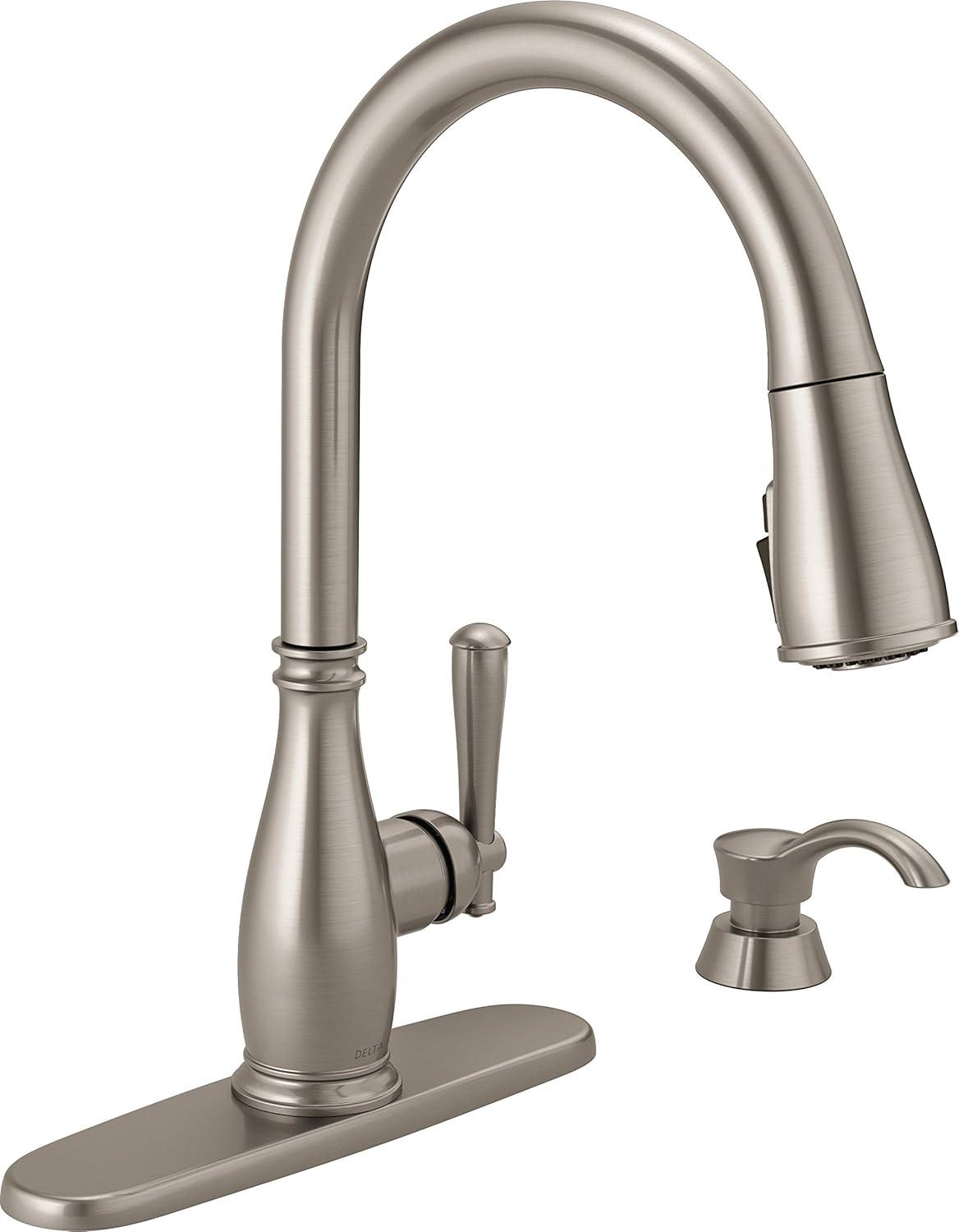 Delta Charmaine One Handle Stainless Steel Kitchen Faucet