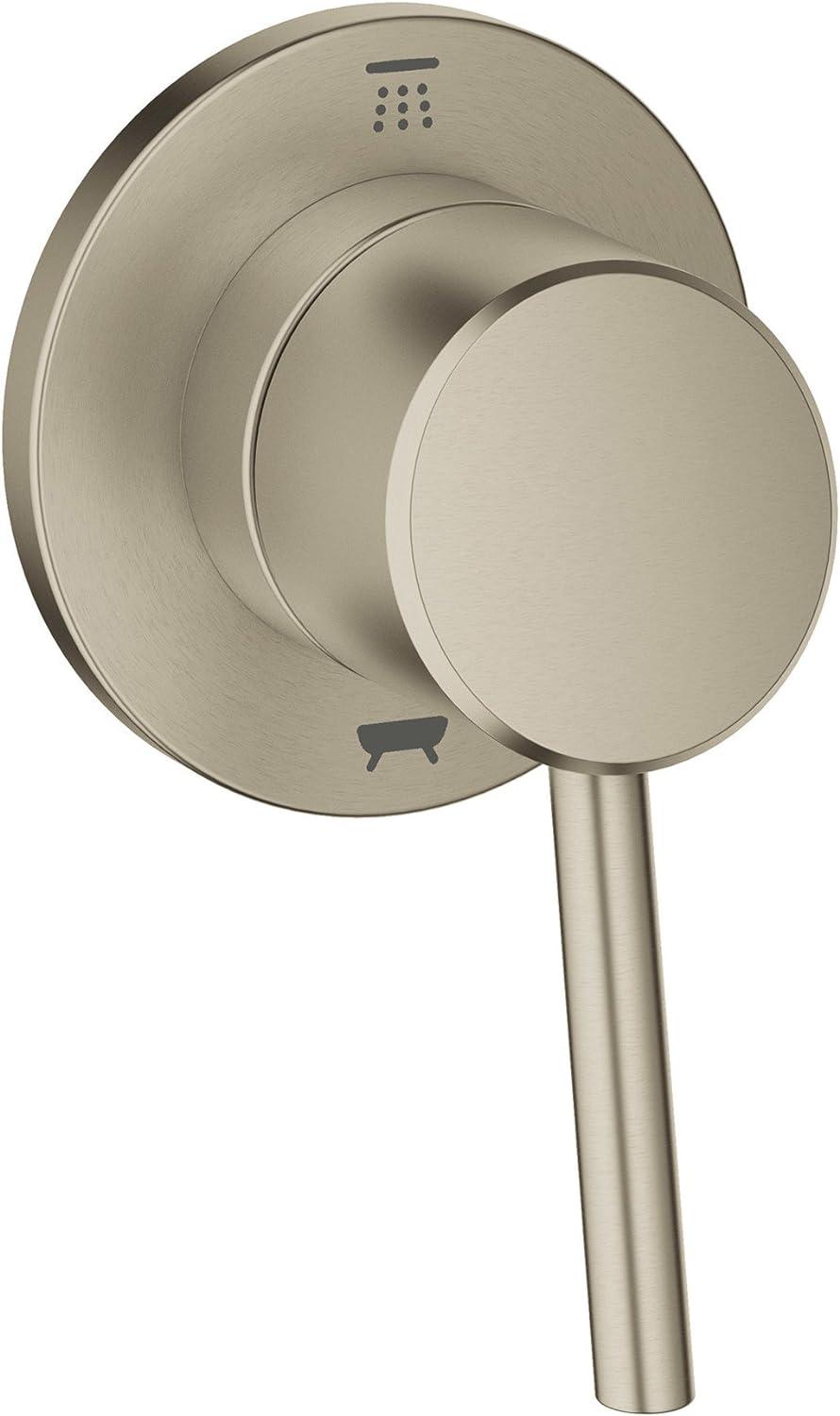 Modern Brushed Nickel 3-Way Diverter Shower Trim - European Craftsmanship