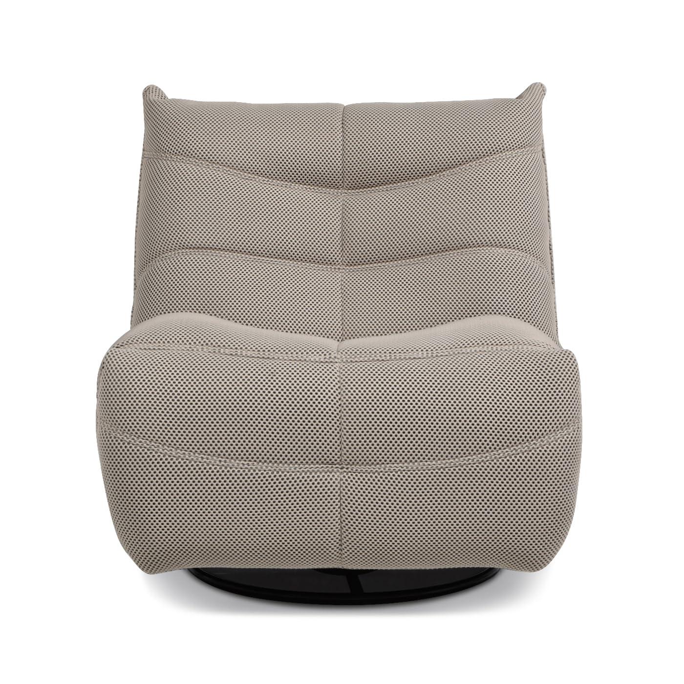Jennifer Taylor Home Rearden 35.5" Swivel Glider Manual Recliner Armless Lounge Chair, Cement Gray 3D Tech Mesh