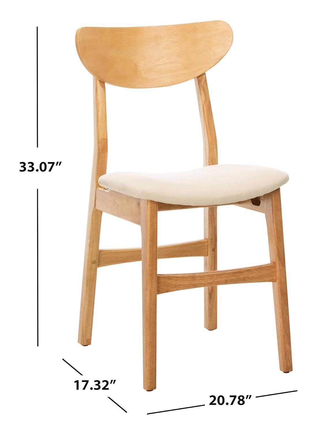 Lucca Retro Dining Chair (Set of 2) - DCH1001 - Natural/White - Safavieh