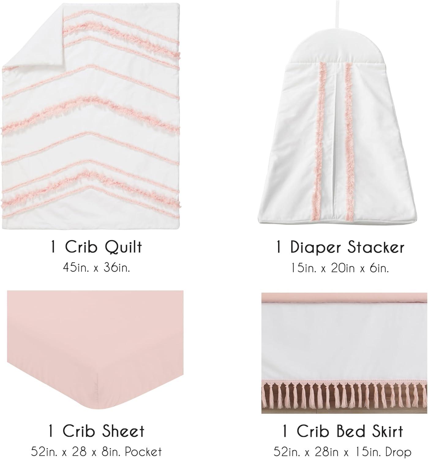 Sweet Jojo Designs Boho Fringe 4 Piece Crib Bedding Set