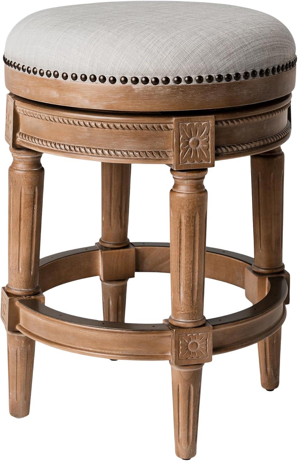 Maven Lane Maven Lane Pullman Backless Stool with Fabric Upholstery