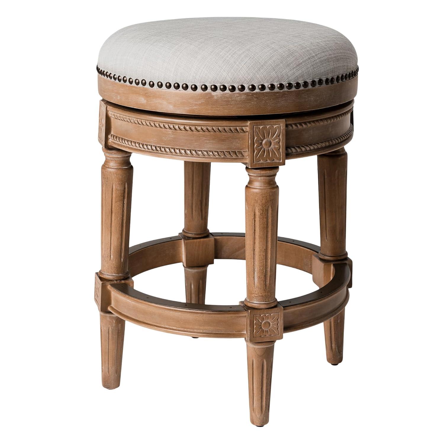 Maven Lane Maven Lane Pullman Backless Stool with Fabric Upholstery