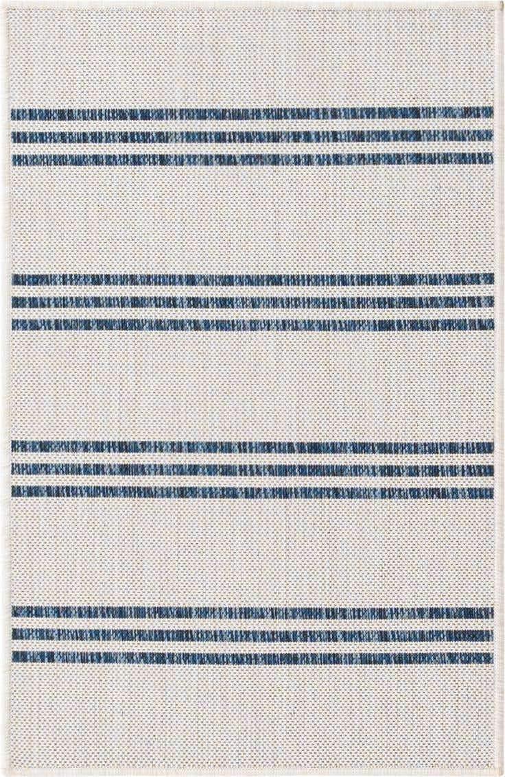 Jill Zarin Outdoor Collection Area Rug - Anguilla (2' 2" x 3' Rectangle Ivory/Blue)