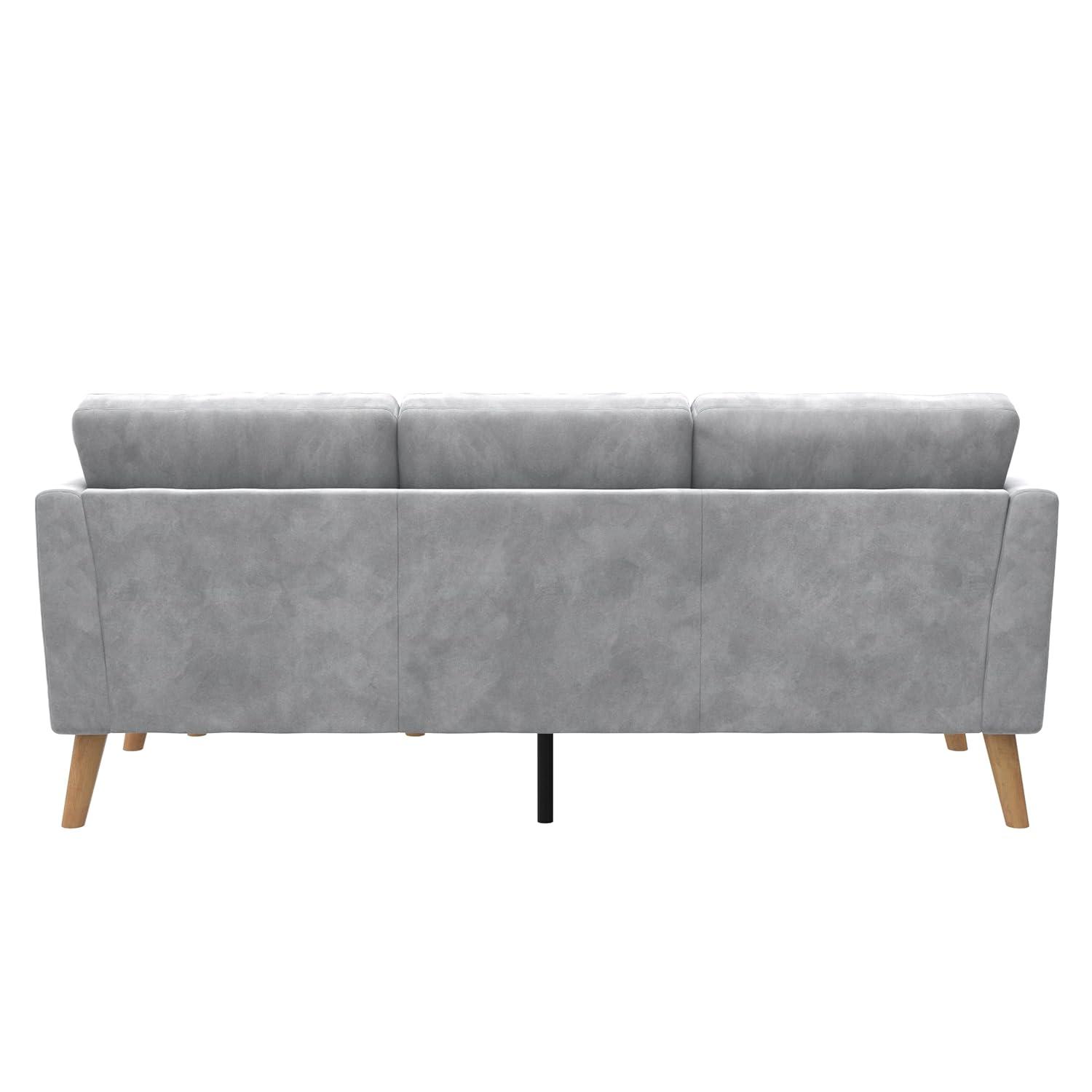 Gloria 75.5'' Wide Velvet Reversible Sofa & Chaise with Ottoman