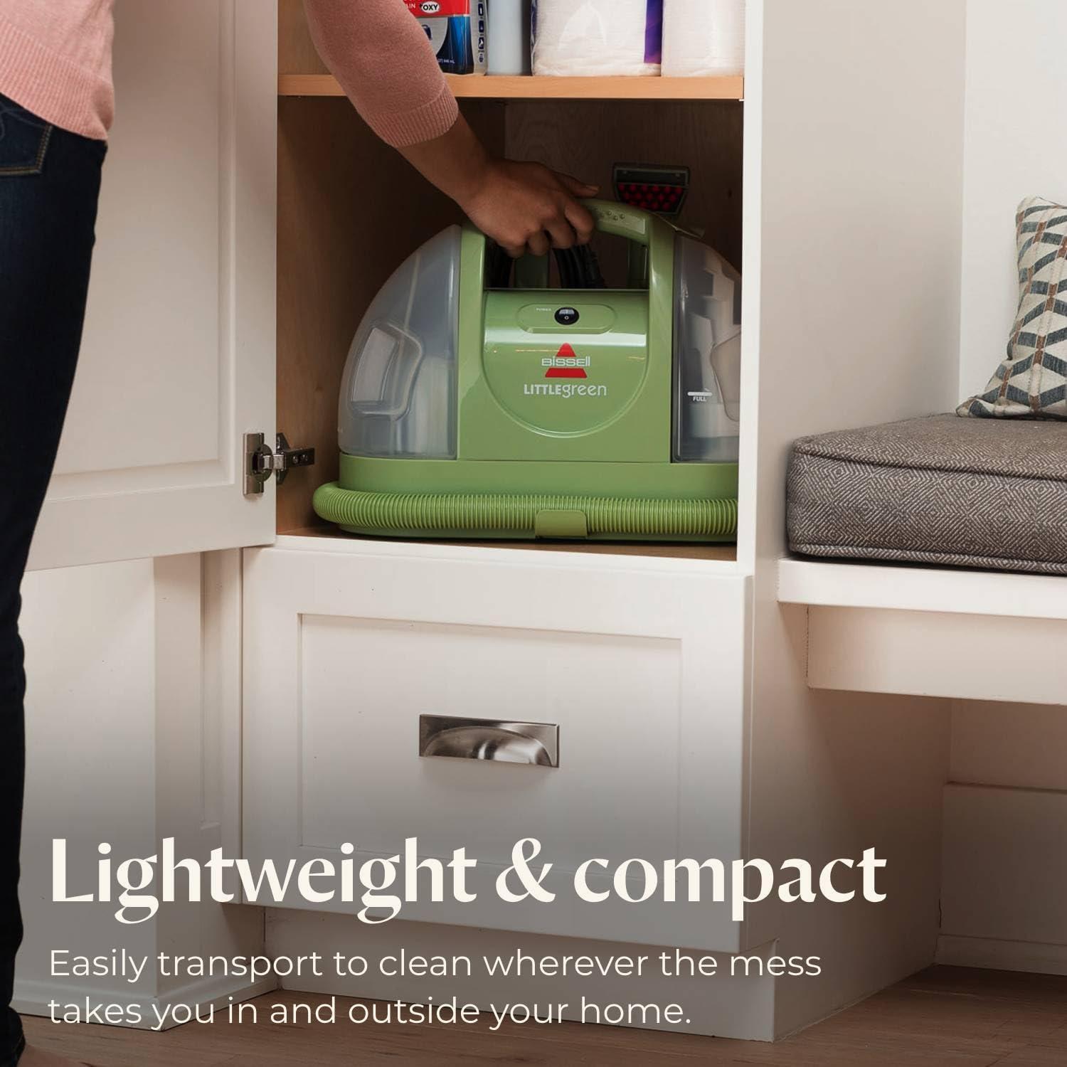 BISSELL 1400B BISSELL Little Green Multi-Purpose Portable Carpet and Upholstery Cleaner, Car and Auto Detailer, with Exclusive Specialty Tools, Green, 1400B