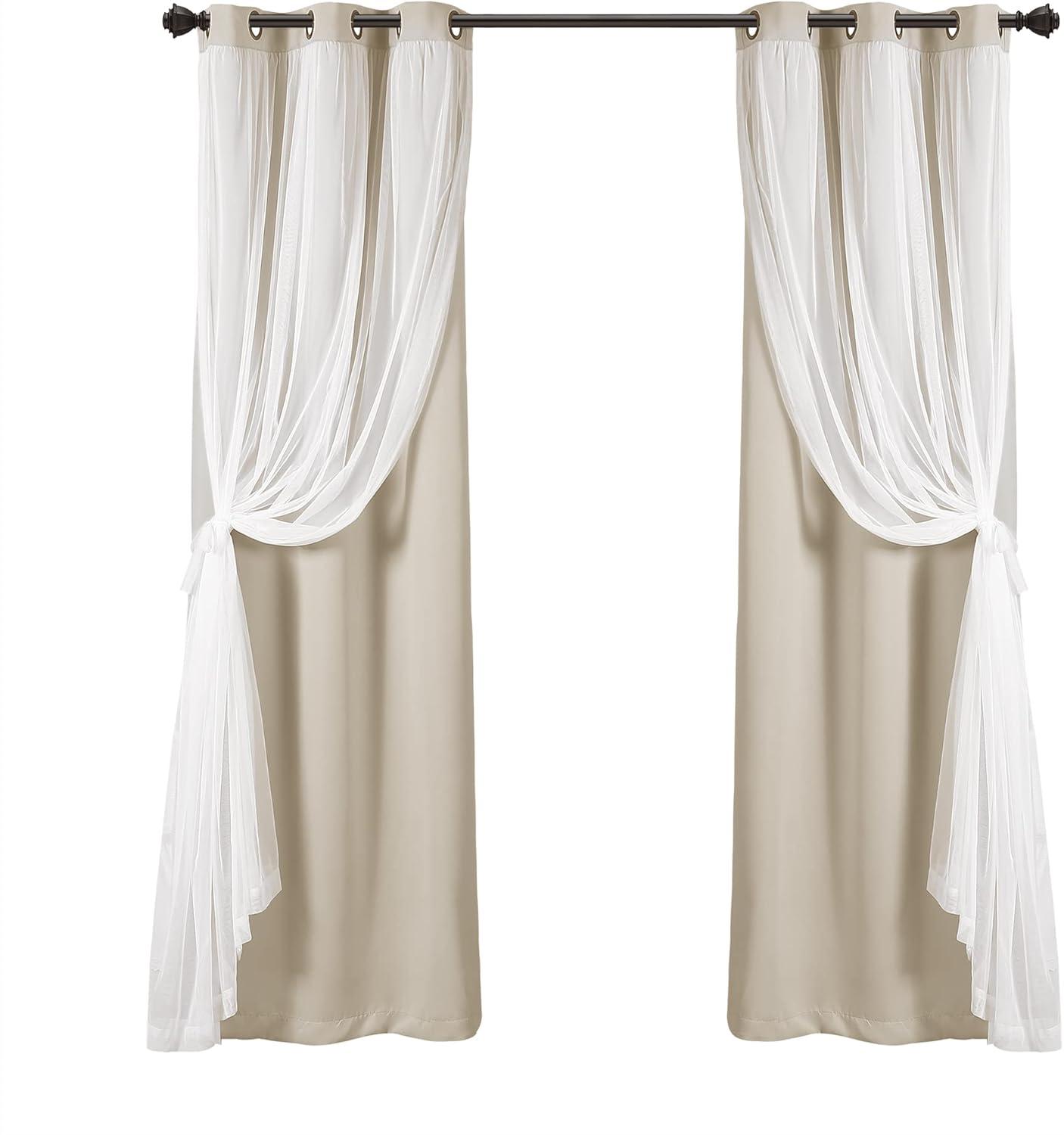 Lush Decor Polyester Blackout Curtain Pair (Set of 2)