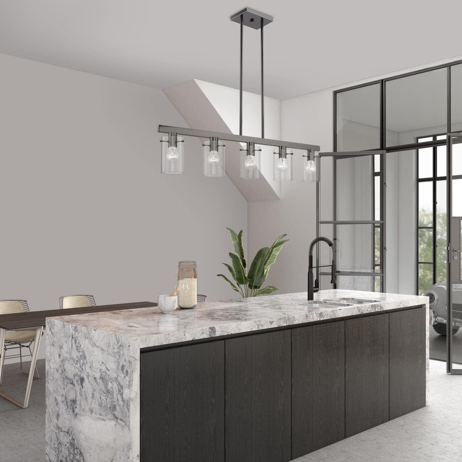 Livex Lighting Munich 5 - Light Chandelier in  Black Chrome