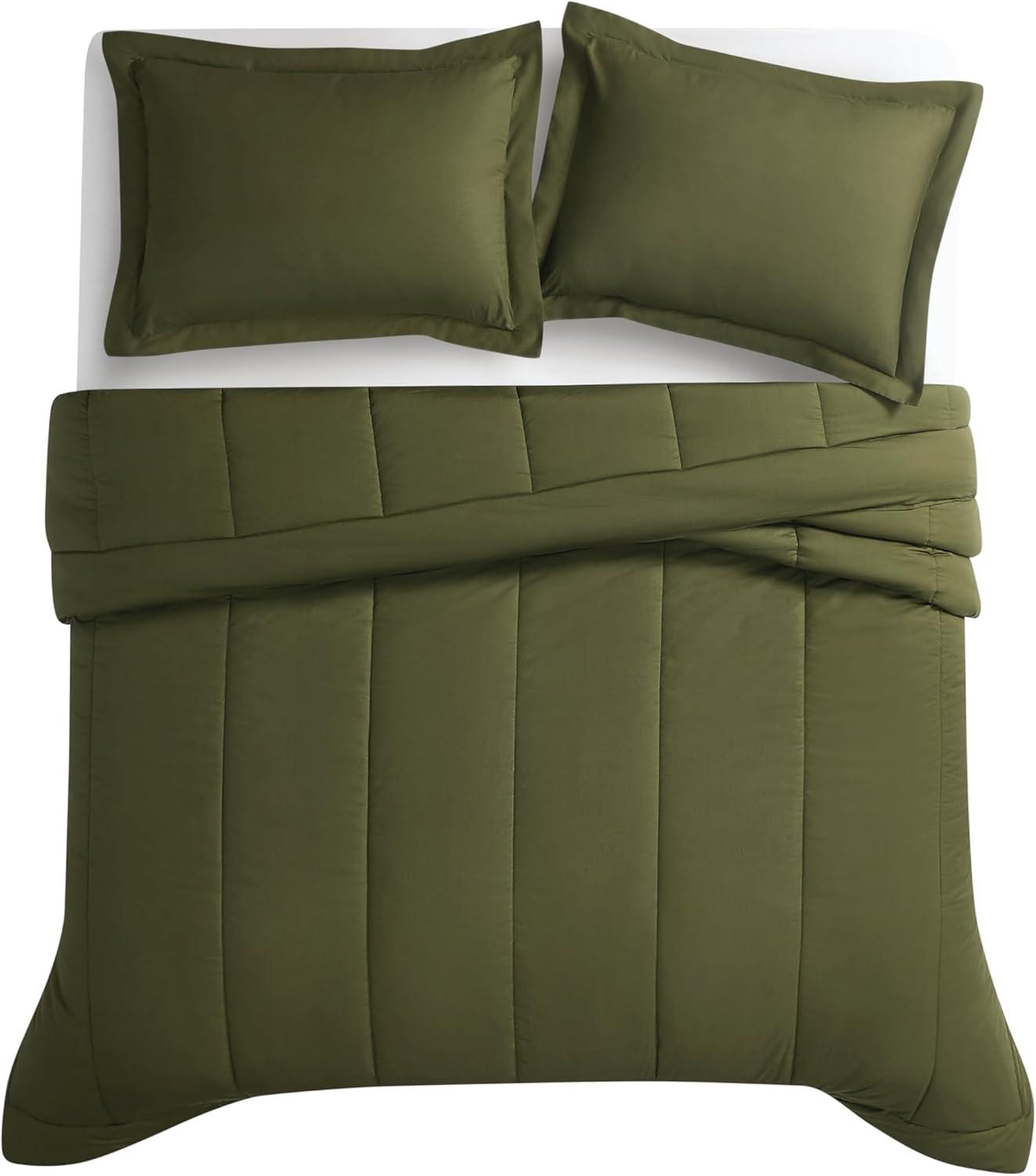 Brooklyn Loom Brooklyn Loom Oversized Cotton Percale King 3 Piece Comforter Set