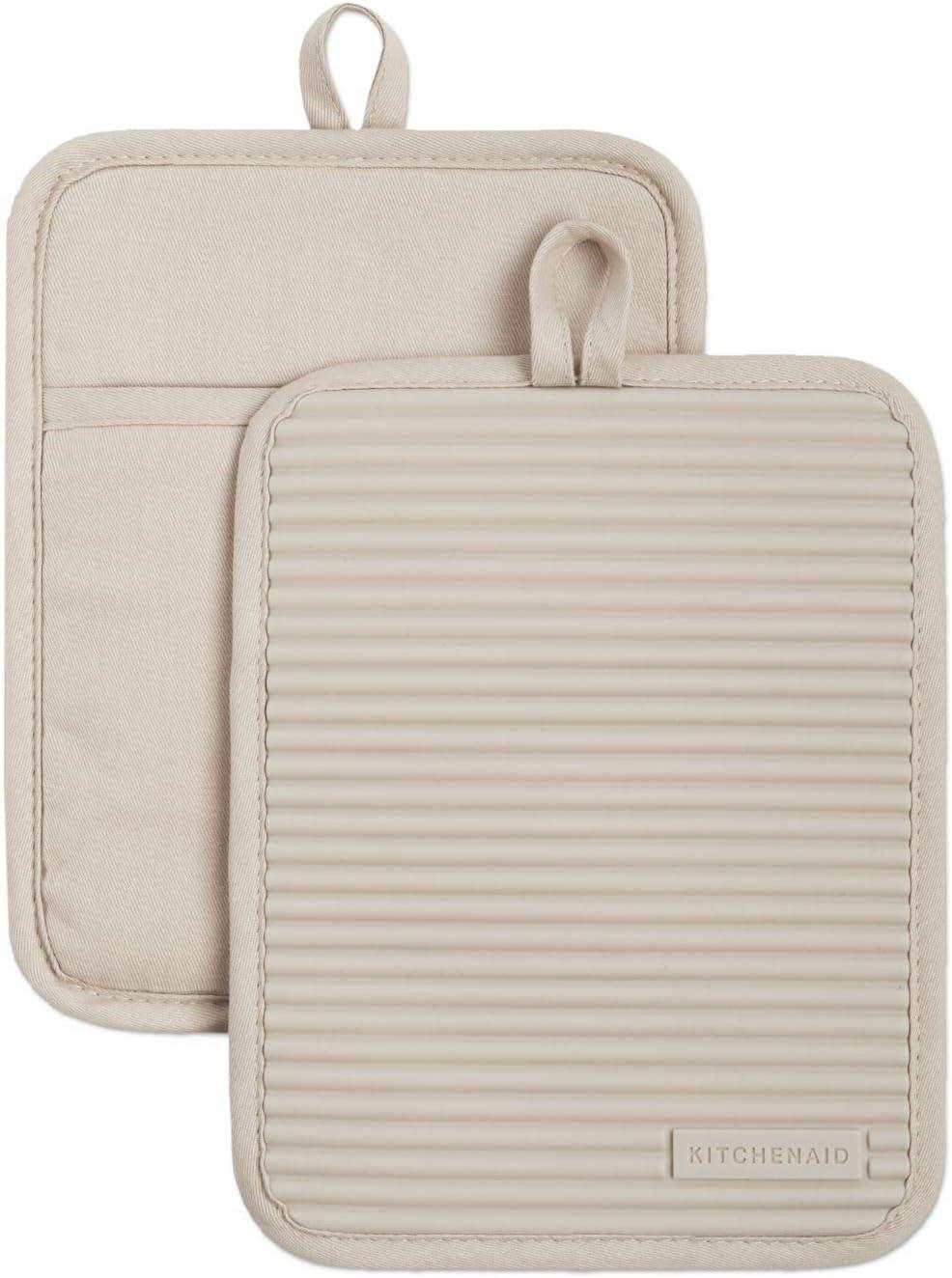 KitchenAid Ribbed Soft Silicone Pot Holder Set, Set of 2
