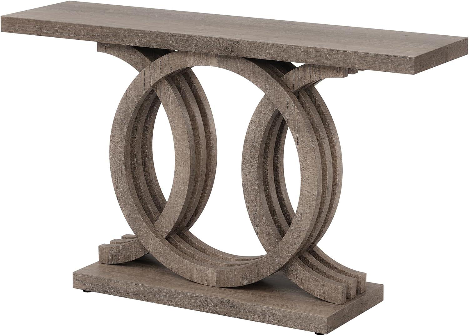 Farmhouse Console Sofa Table, 55 Inches Entryway Hallway Foyer Table White