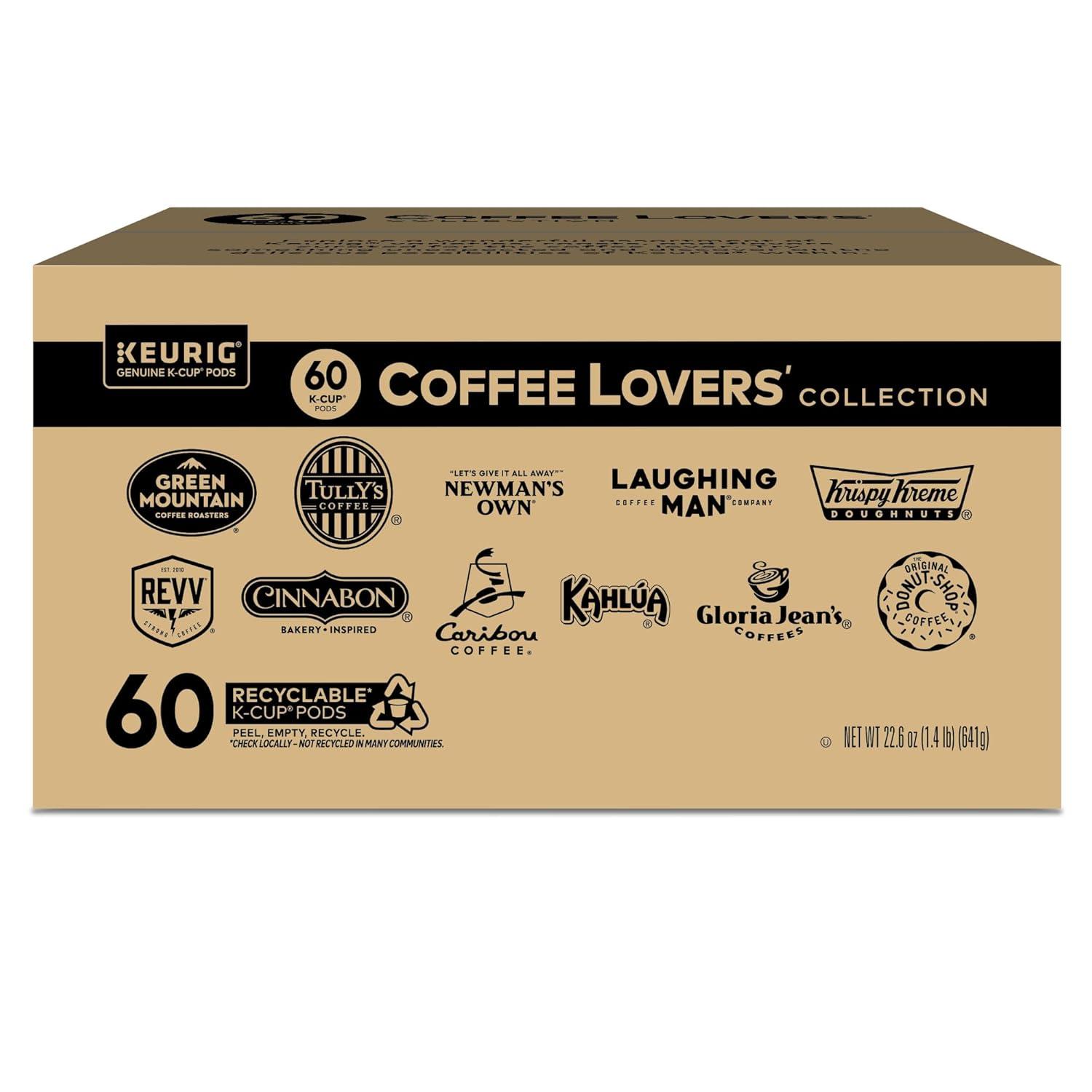 Keurig Coffee Lovers Collection .. .. Variety Pack, Single-Serve .. Coffee .. K-Cup Pods .. Sampler, 60 .. Count ..