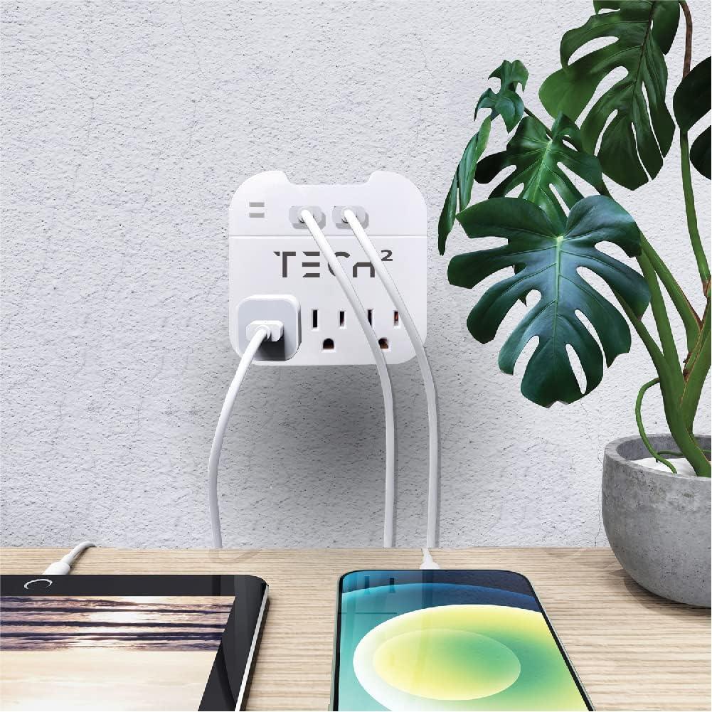 Power Strip with USB Ports,Cruise Essentials,Power Strip with 3 Outlets and 3 USB Ports(1 USB C), Non Surge Protector for Cruise Ship, Home Office, Travel