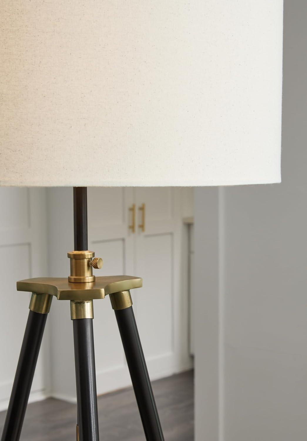 Signature Design by Ashley Cashner Floor Lamp, Black & Gold Finish