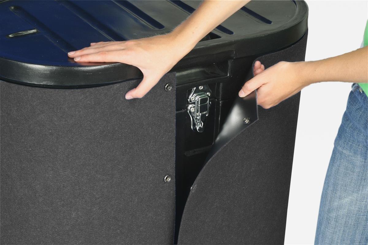 10-foot-wide Curved Pop-Up Trade Show Portable Display Booth with Podium Travel Case - Black (TEPUVF10BK)