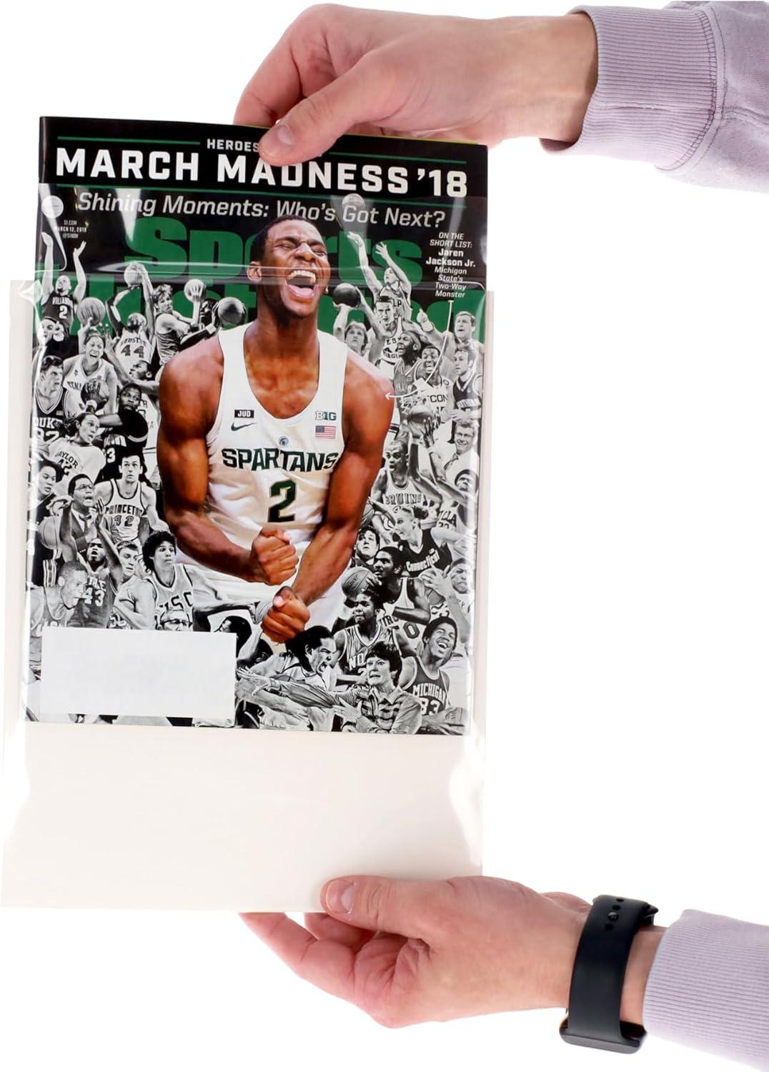 BCW Magazine Premade Resealable Bags and Boards | Standard Size 8 ¾" x 11⅛" | Pre-Loaded Boards in Magazine Sleeve Protectors | Ideal for Packaging and Protecting Magazines (25, Resealable)