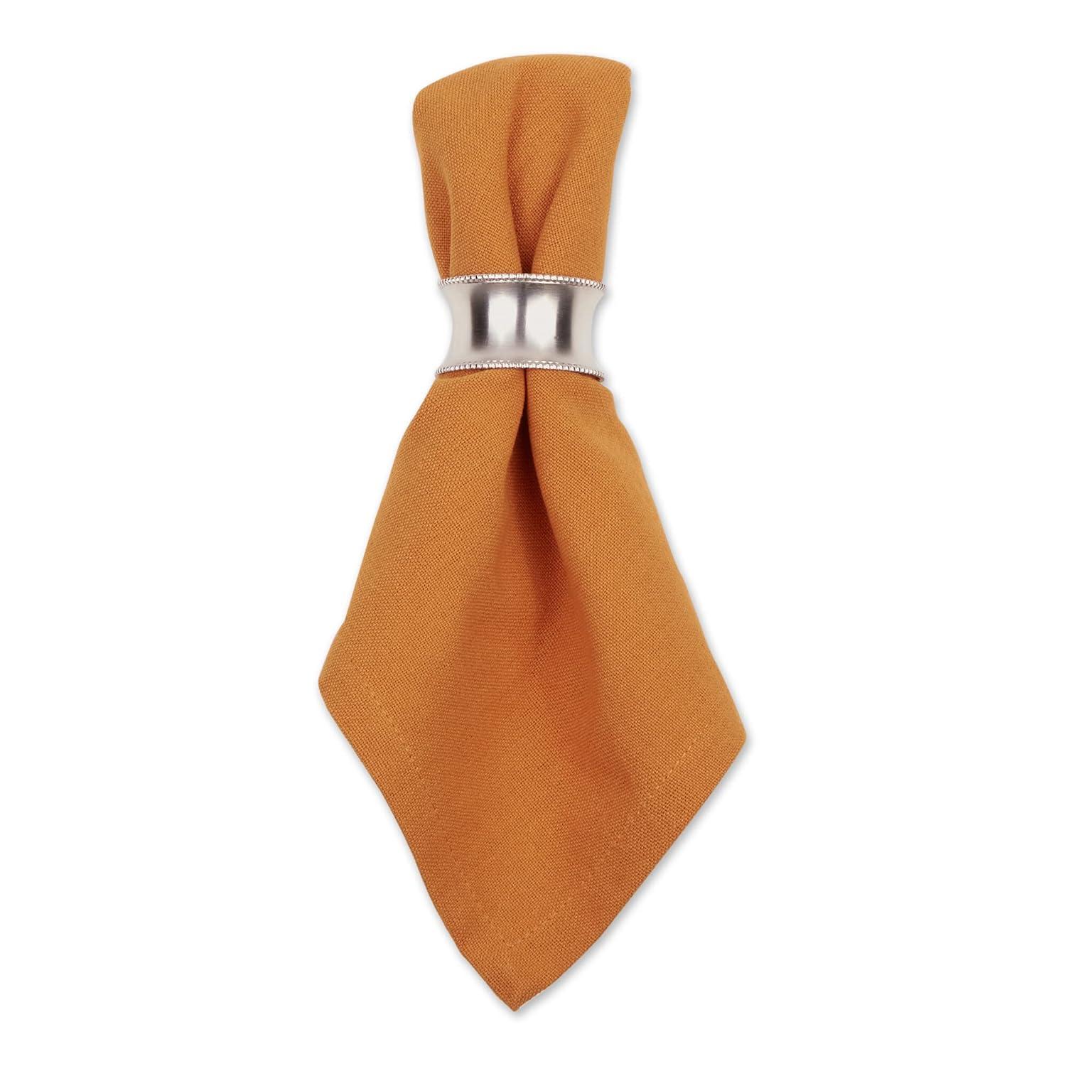 DII Solid Napkin Set Collection, 20x20, Pumpkin Spice, 6 Piece