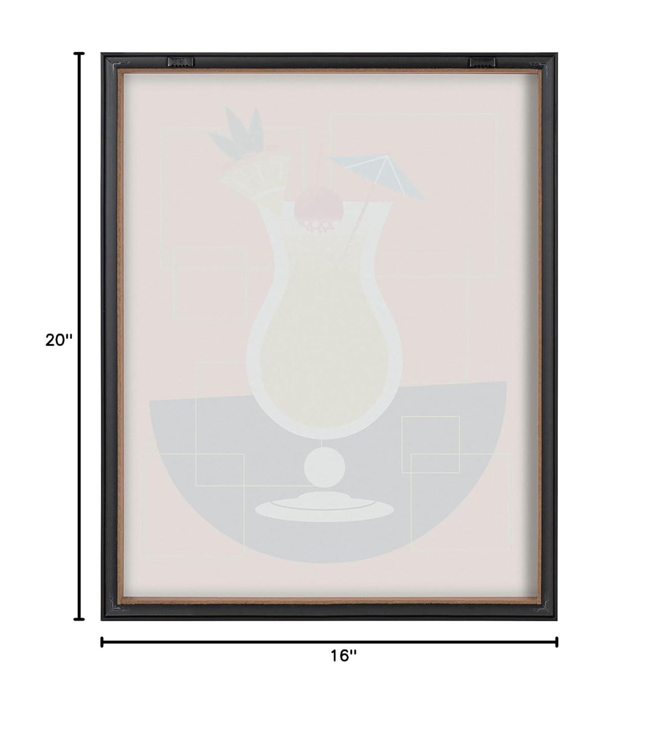 Kate and Laurel Blake " Bright Colorful Bar Drink " Painting Print