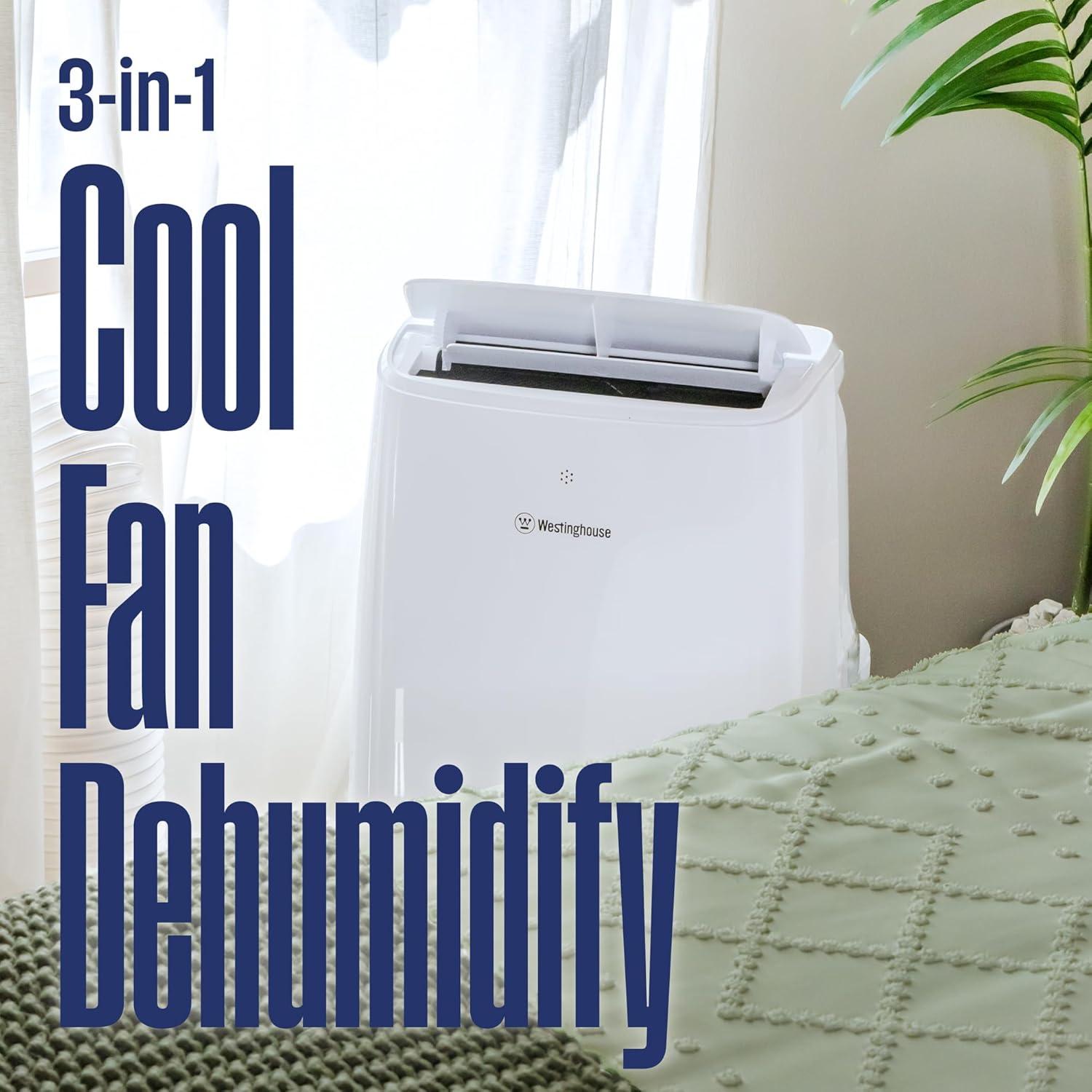 Westinghouse 10,000 BTU White Portable Air Conditioner with Remote