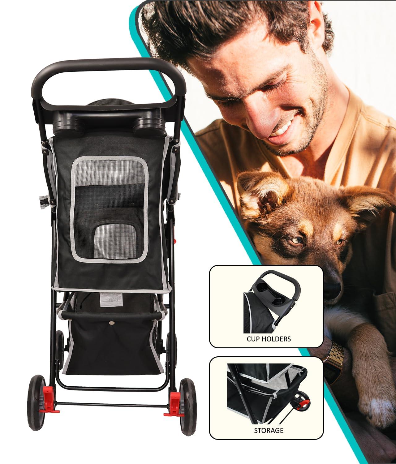 AmorosO Foldable Pet Stroller
