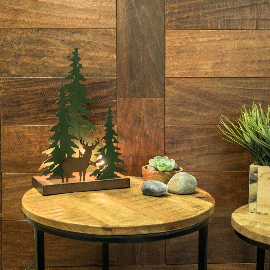 Millwood Pines Rustic Metal Rude Bigfoot In Forest Accent Lamp Decorative Sasquatch Home Decor