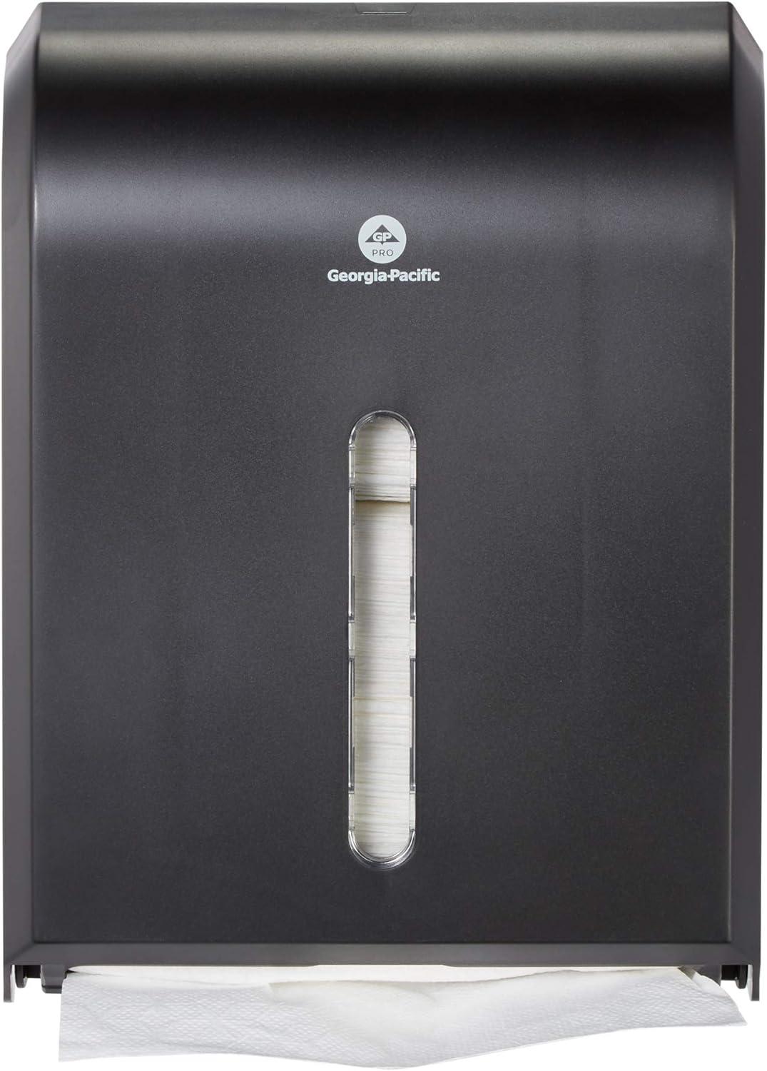 Black Plastic Wall-Mounted Paper Towel Dispenser