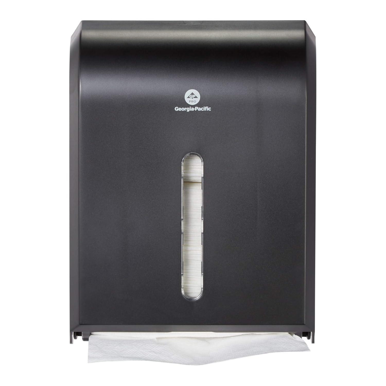 Black Plastic Wall-Mounted Paper Towel Dispenser