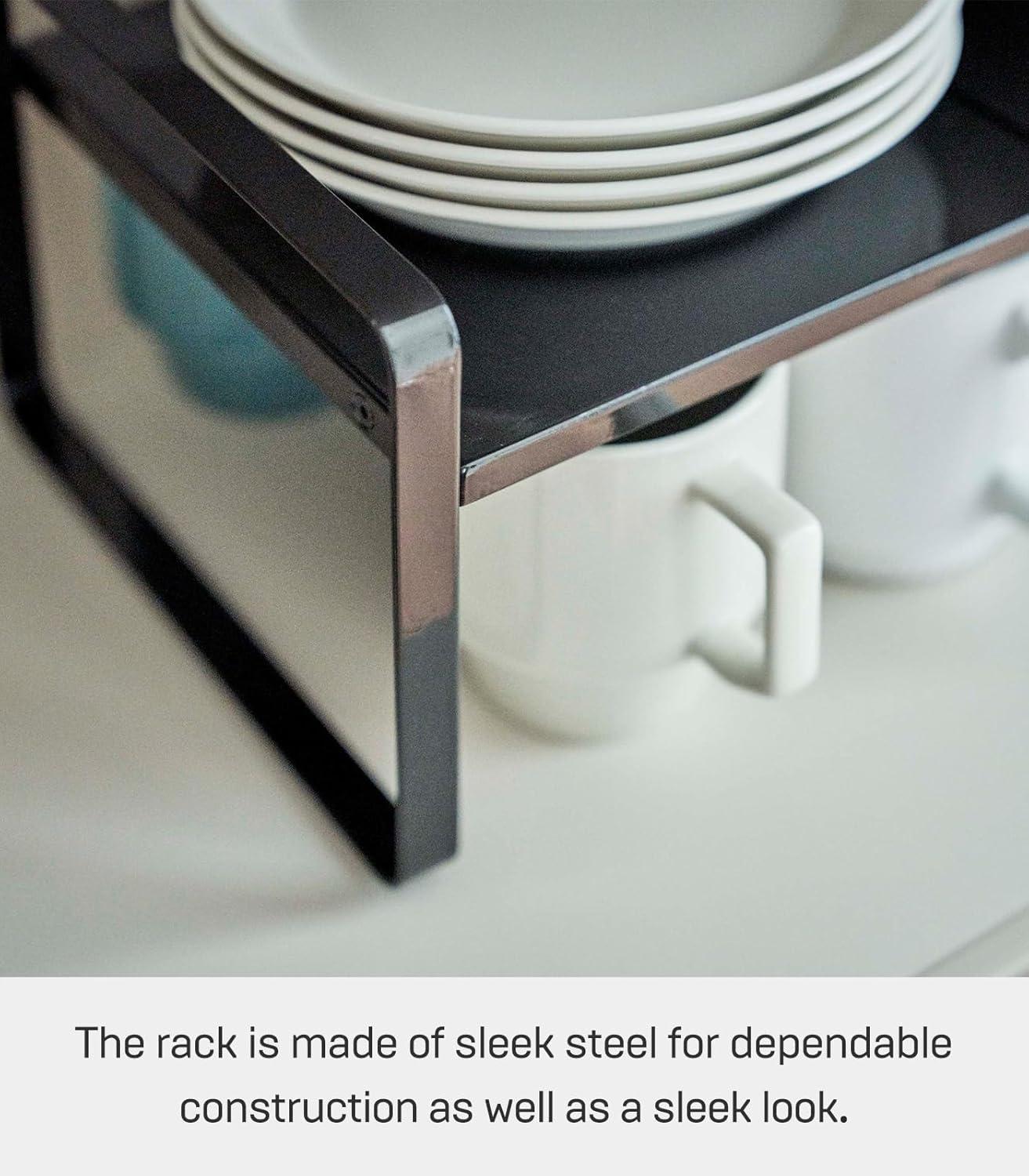 Yamazaki Home Yamazaki Home Steel Kitchen 2 Tiered Shelf Rack- Expandable Countertop Organizer For Kitchen, Steel