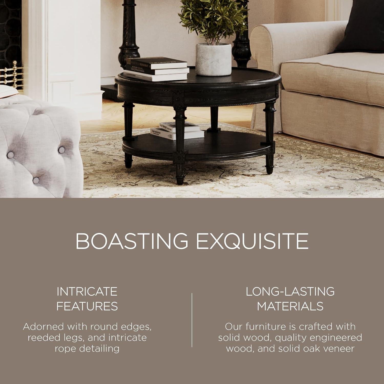 Maven Lane Pullman Round Wooden Coffee Table & Reviews | Wayfair