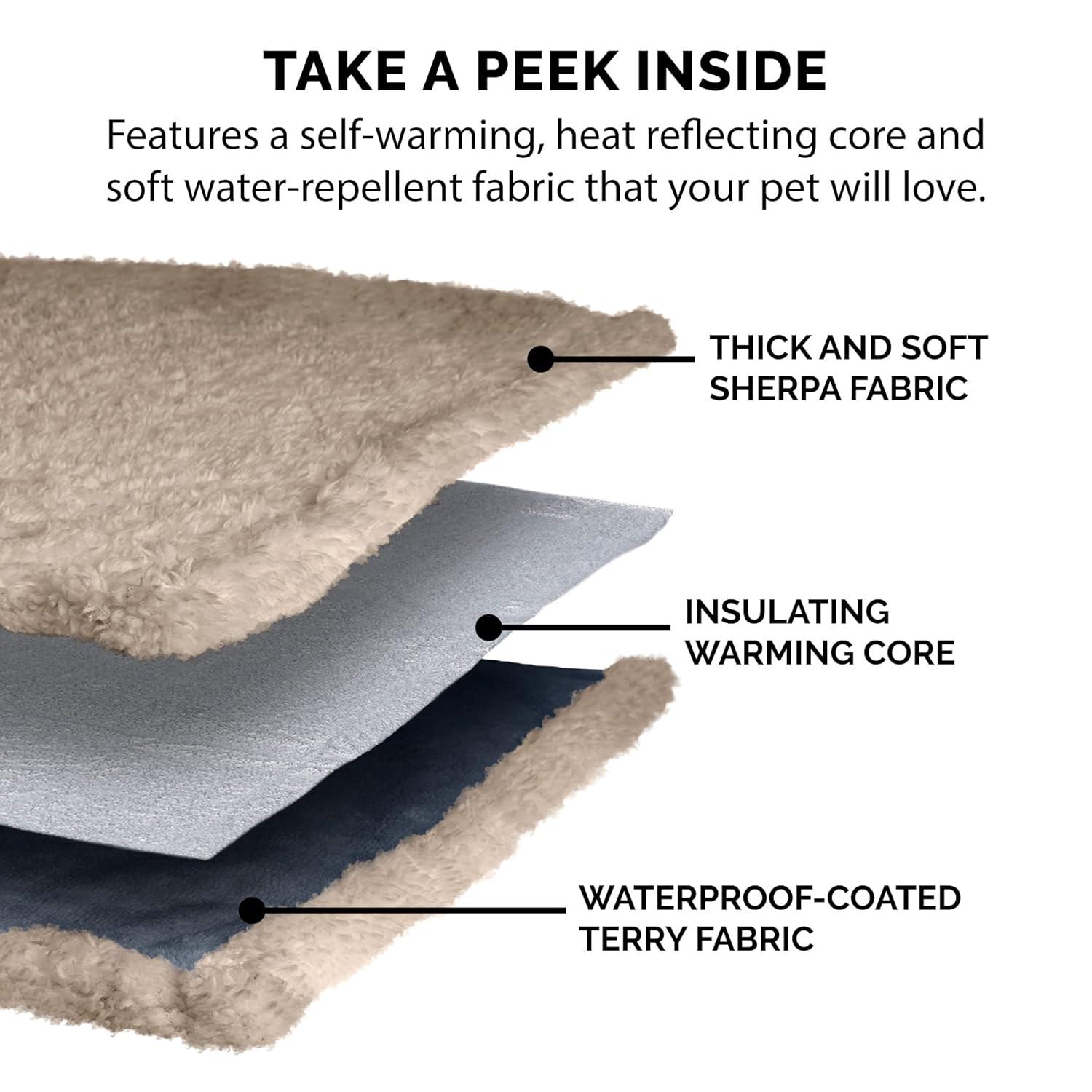 FurHaven Soft-Edge Snuggly & Warm Waterproof Blanket for Cats & Dogs - Small, Cozy Denim