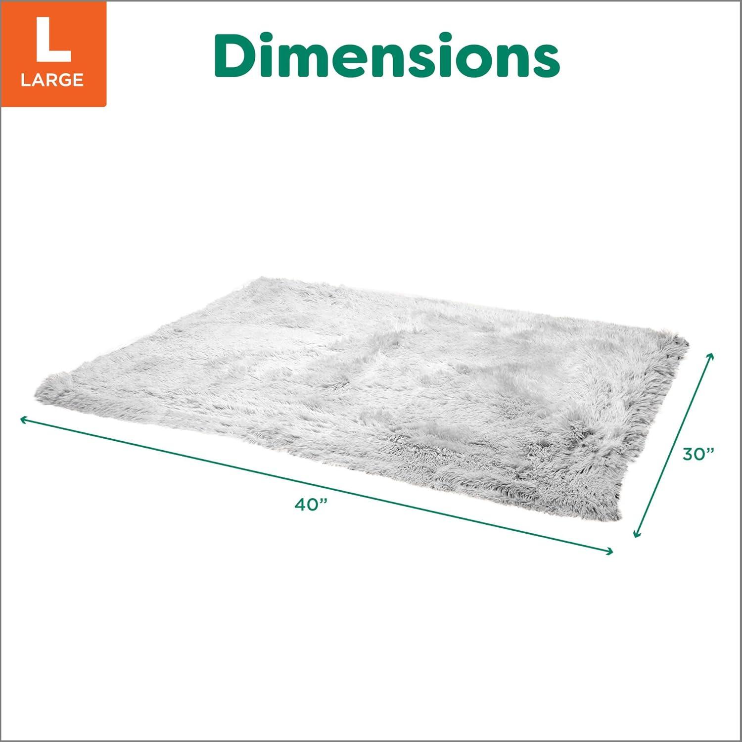 FurHaven Long Fur & Velvet Waterproof Blanket - Mist Gray, Large