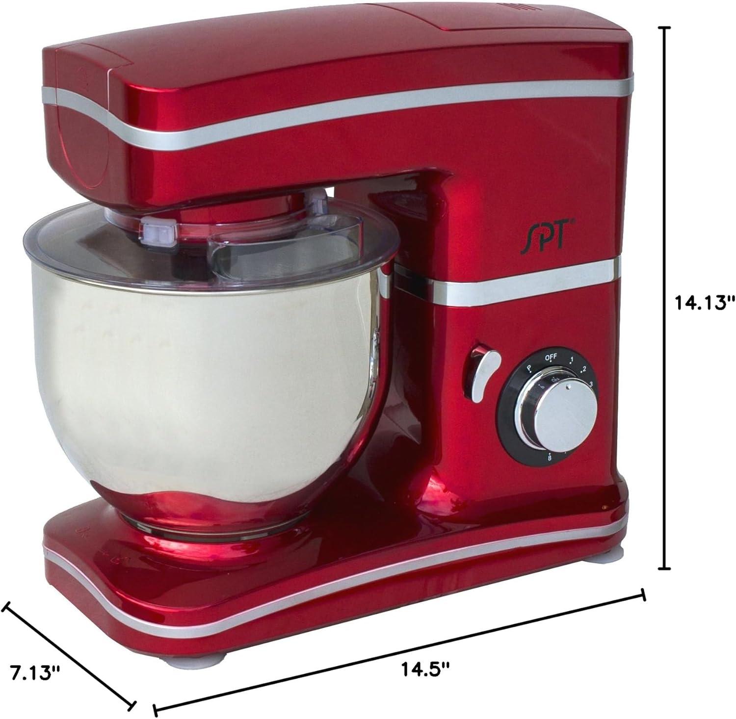 SPT  8-Speed Stand Mixer, Red