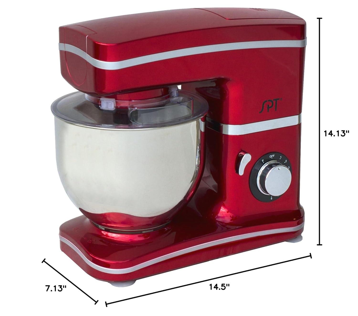 SPT  8-Speed Stand Mixer, Red