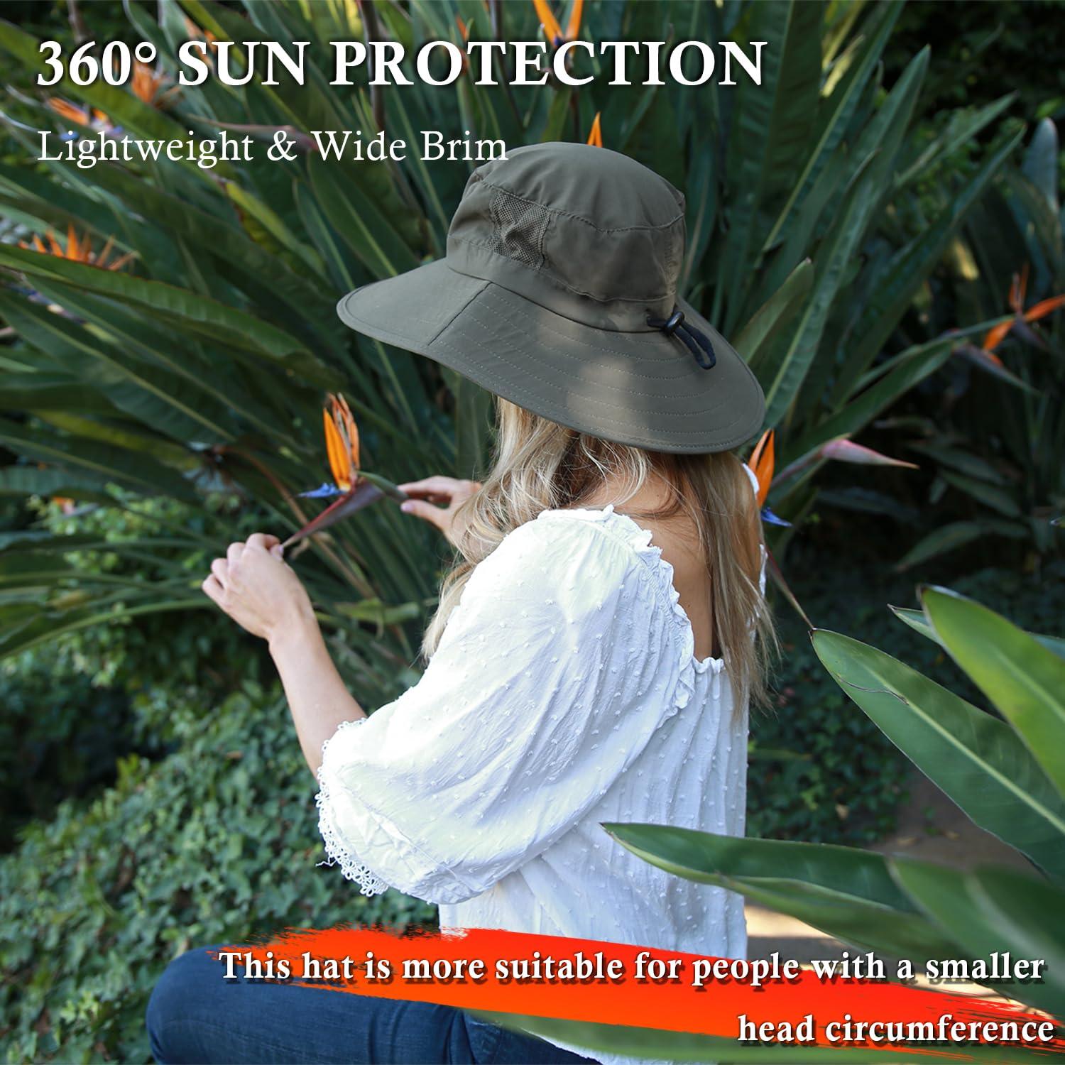 Solaris Unisex Wide Brim UV Sun Protection Hat for Adults, Suit for Outdoor Garden Hiking Safari Beach Travel, Gray