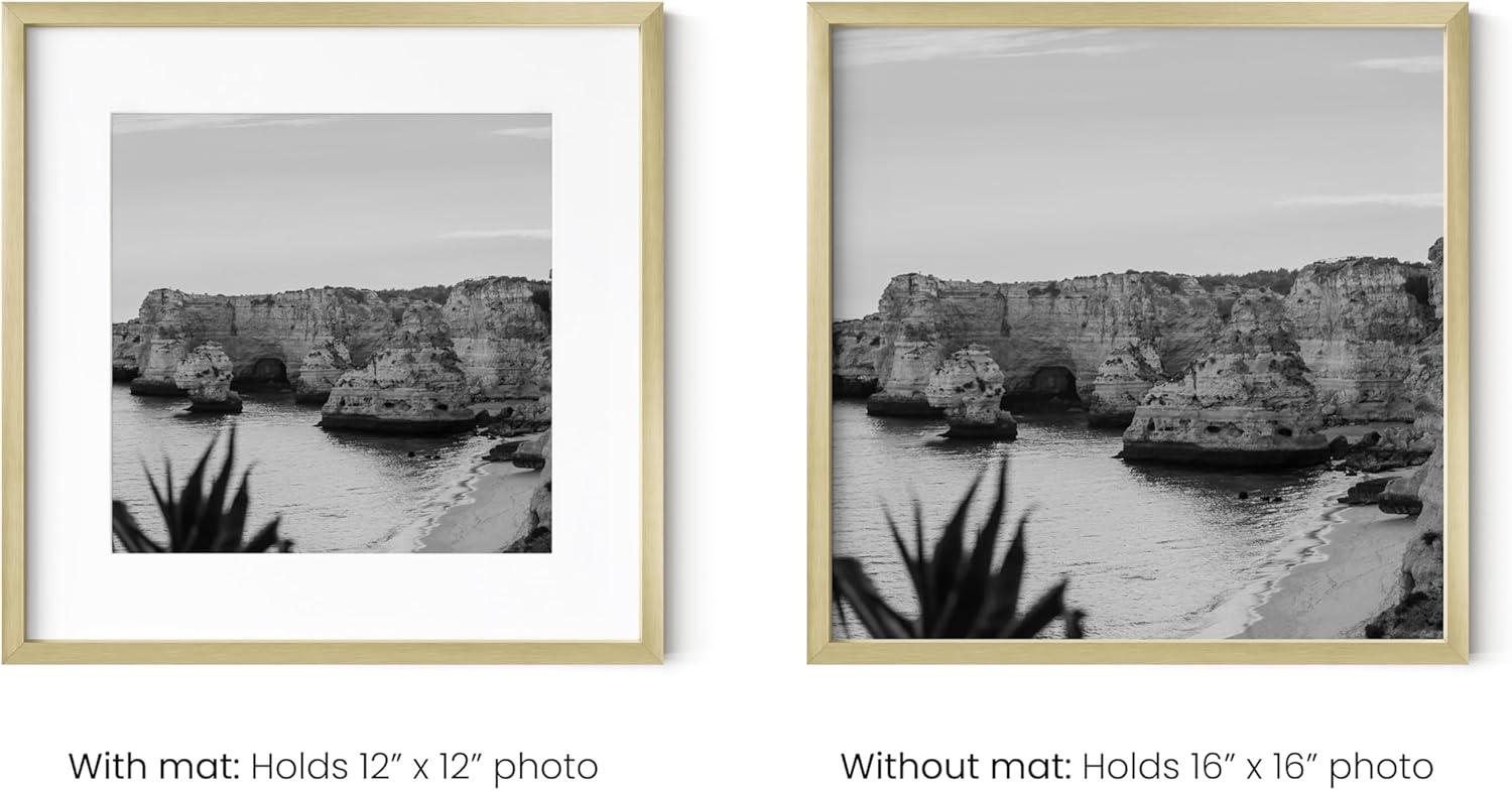 Matted Square Metal Picture Frames (Set of 3)